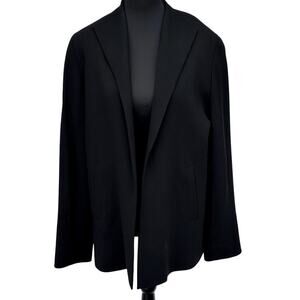 Doncaster VTG Women's 100% Wool Black Blazer Jacket Size 10 Career Dark Academia